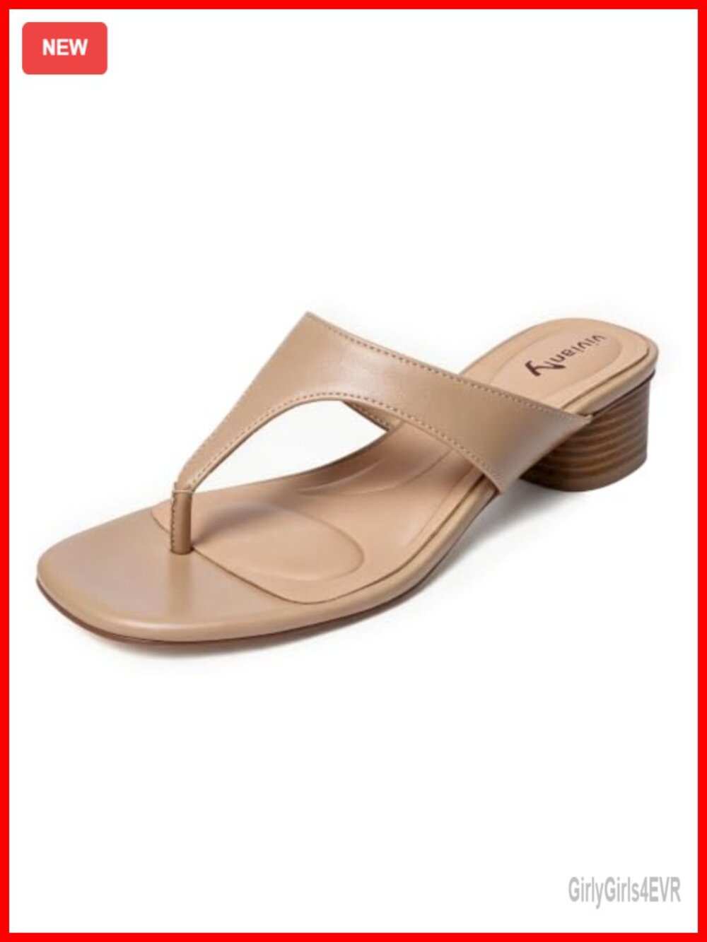 Suede Low Chunky Block Heel Flip Flops Square Toe Thong Sandals Slip On